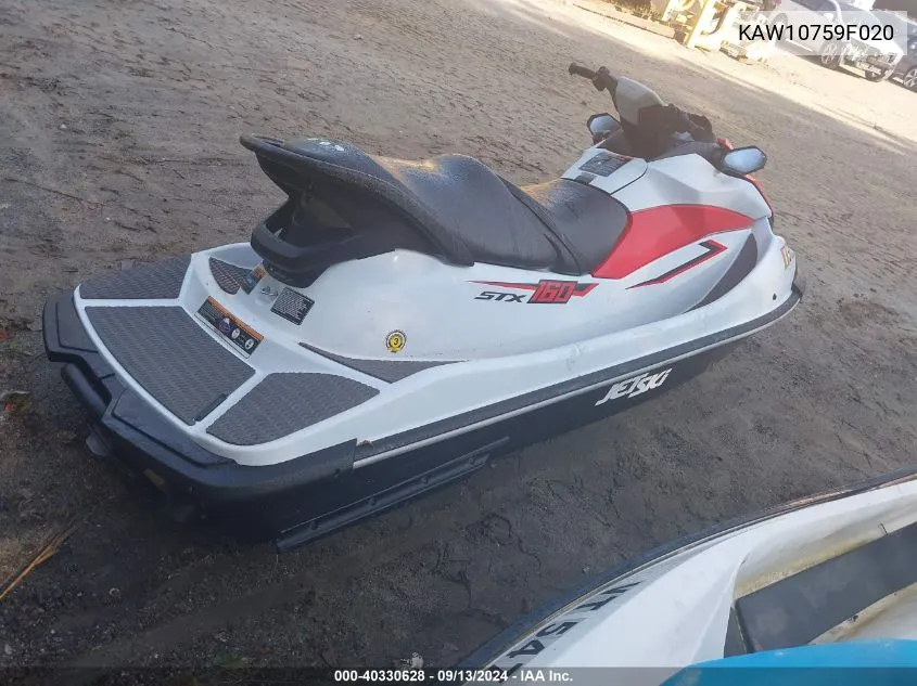 2020 Kawasaki Jet Ski Stx VIN: KAW10759F020 Lot: 40330628