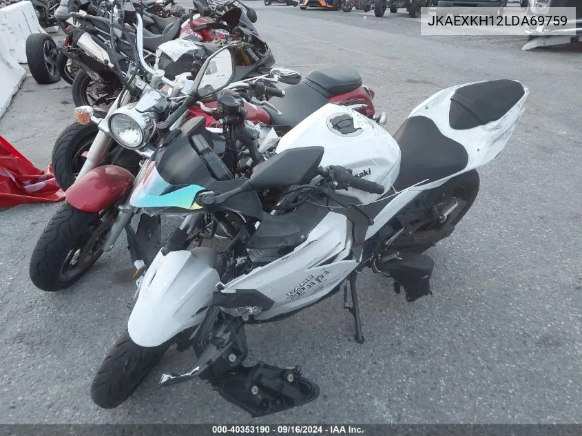 2020 Kawasaki Ex400 VIN: JKAEXKH12LDA69759 Lot: 40353190