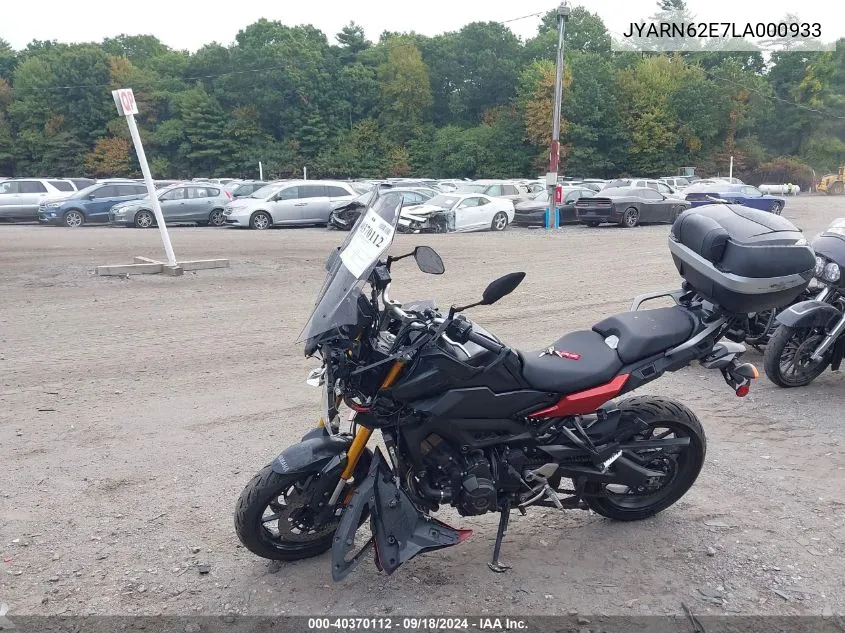 2020 Yamaha Mtt09 Gt VIN: JYARN62E7LA000933 Lot: 40370112