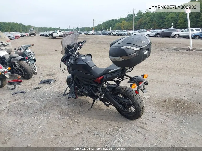 2020 Yamaha Mtt09 Gt VIN: JYARN62E7LA000933 Lot: 40370112