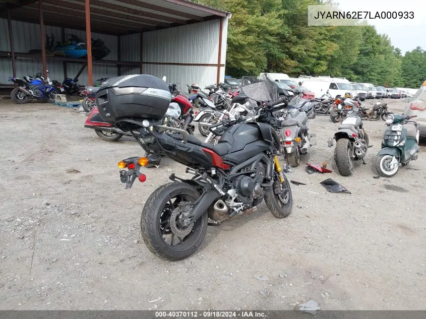 2020 Yamaha Mtt09 Gt VIN: JYARN62E7LA000933 Lot: 40370112