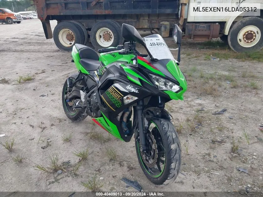 2020 Kawasaki Ex650 N VIN: ML5EXEN16LDA05312 Lot: 40409013