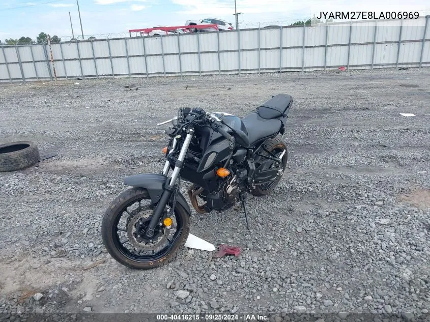 2020 Yamaha Mt07 VIN: JYARM27E8LA006969 Lot: 40416215