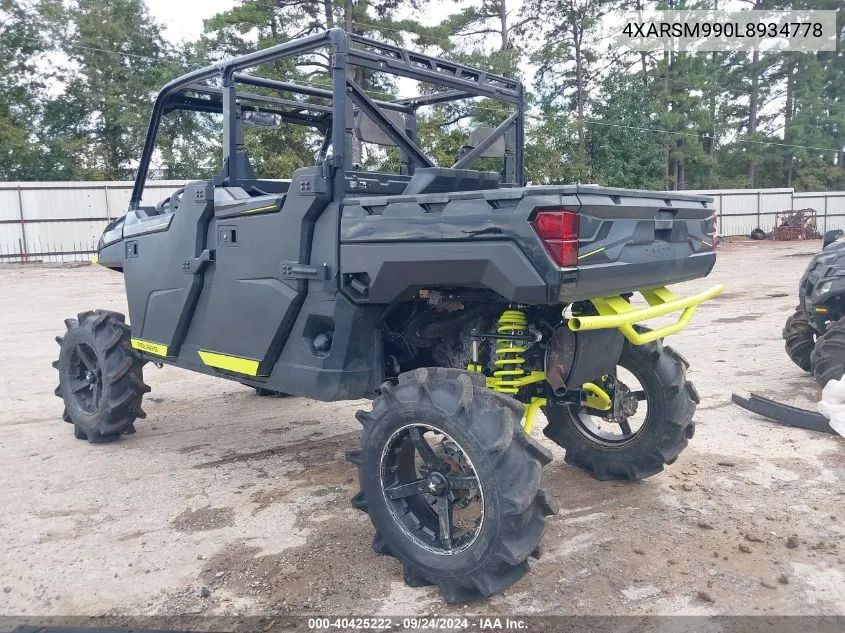 2020 Polaris Ranger Crew Xp 1000 Premium High Lifter Edition VIN: 4XARSM990L8934778 Lot: 40425222