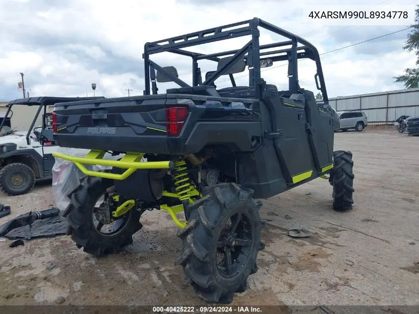 2020 Polaris Ranger Crew Xp 1000 Premium High Lifter Edition VIN: 4XARSM990L8934778 Lot: 40425222