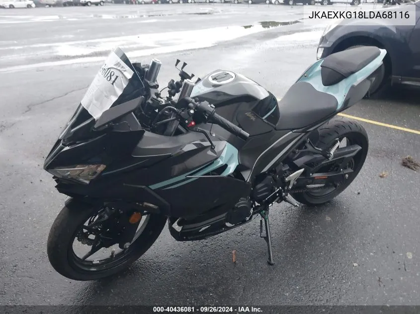 2020 Kawasaki Ex400 VIN: JKAEXKG18LDA68116 Lot: 40436081