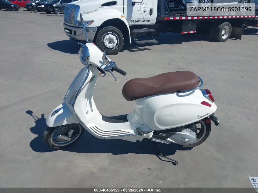 2020 Vespa Primavera VIN: ZAPM818G0L5901599 Lot: 40455129