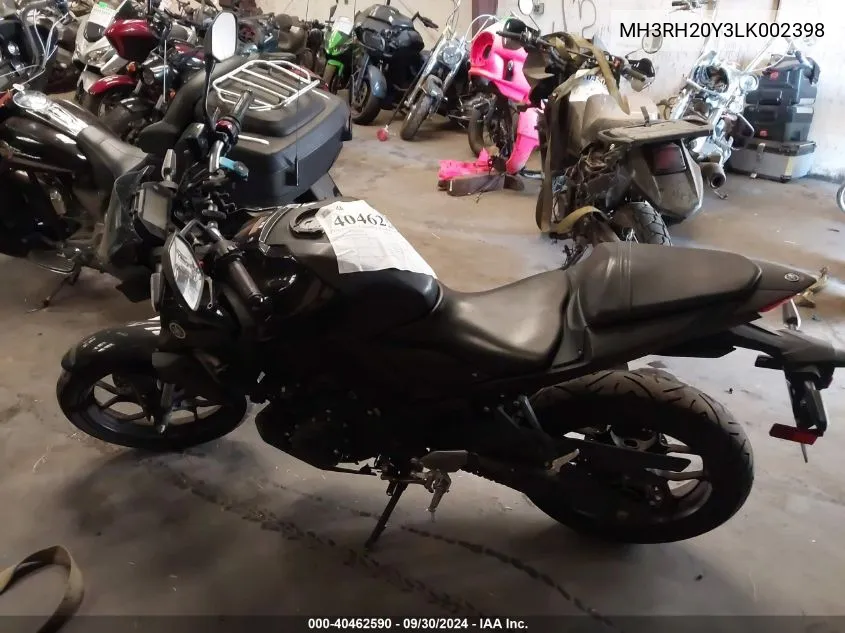 2020 Yamaha Mt-03 VIN: MH3RH20Y3LK002398 Lot: 40462590