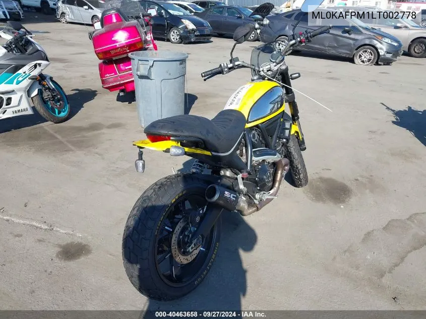 ML0KAFPM1LT002778 2020 Ducati Scrambler Desert Sled