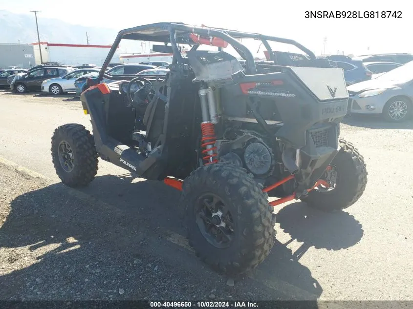 2020 Polaris Rzr Pro Xp Premium VIN: 3NSRAB928LG818742 Lot: 40496650