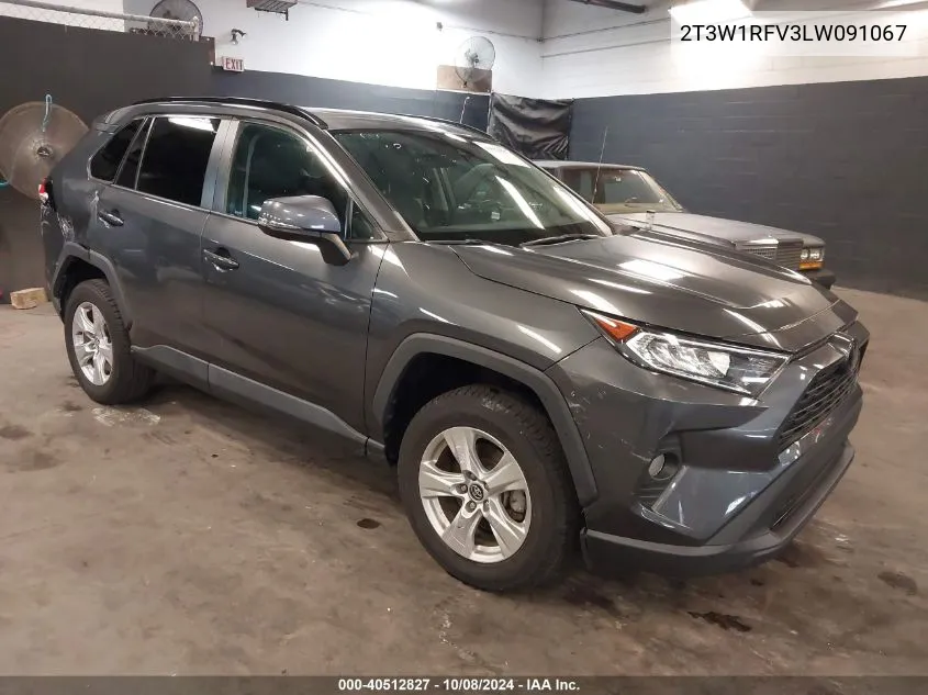 2020 Toyota Rav4 Xle VIN: 2T3W1RFV3LW091067 Lot: 40512827