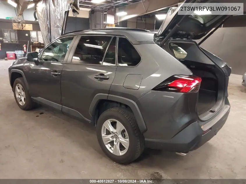 2020 Toyota Rav4 Xle VIN: 2T3W1RFV3LW091067 Lot: 40512827