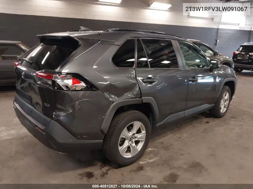 2020 Toyota Rav4 Xle VIN: 2T3W1RFV3LW091067 Lot: 40512827