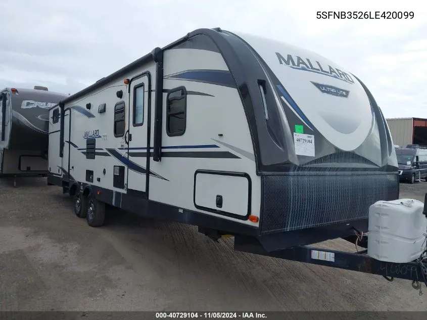 2020 Heartland Rv Other VIN: 5SFNB3526LE420099 Lot: 40729104