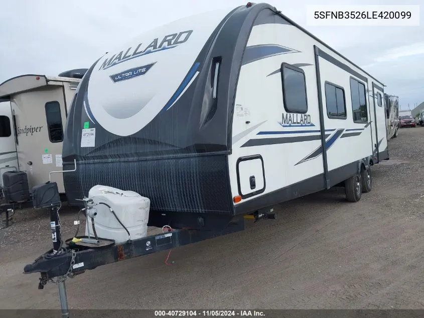 2020 Heartland Rv Other VIN: 5SFNB3526LE420099 Lot: 40729104