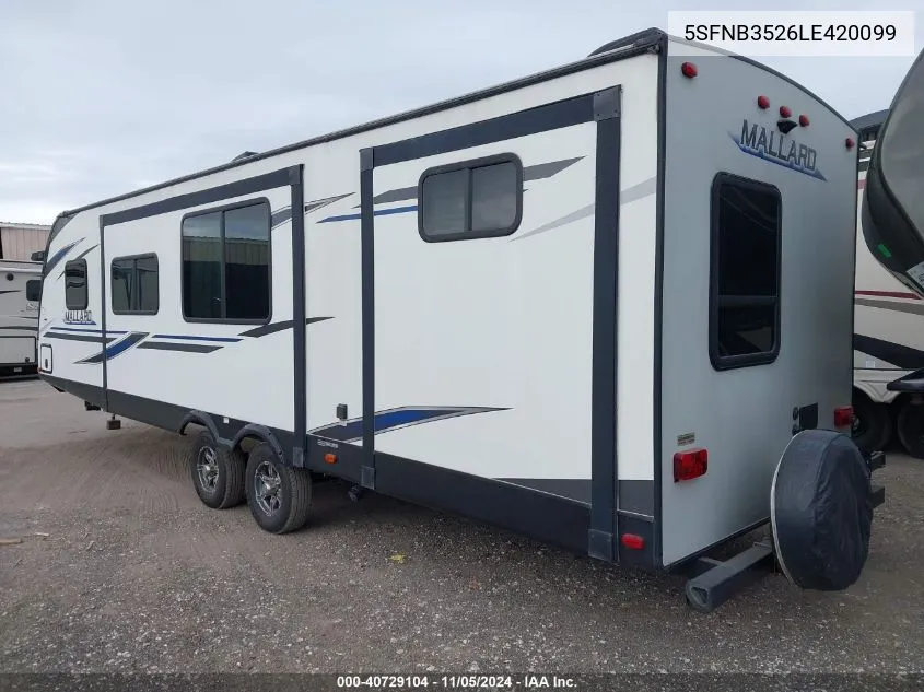 2020 Heartland Rv Other VIN: 5SFNB3526LE420099 Lot: 40729104