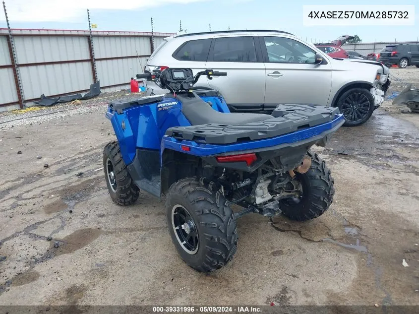 2021 Polaris Sportsman 570 Premium VIN: 4XASEZ570MA285732 Lot: 39331996