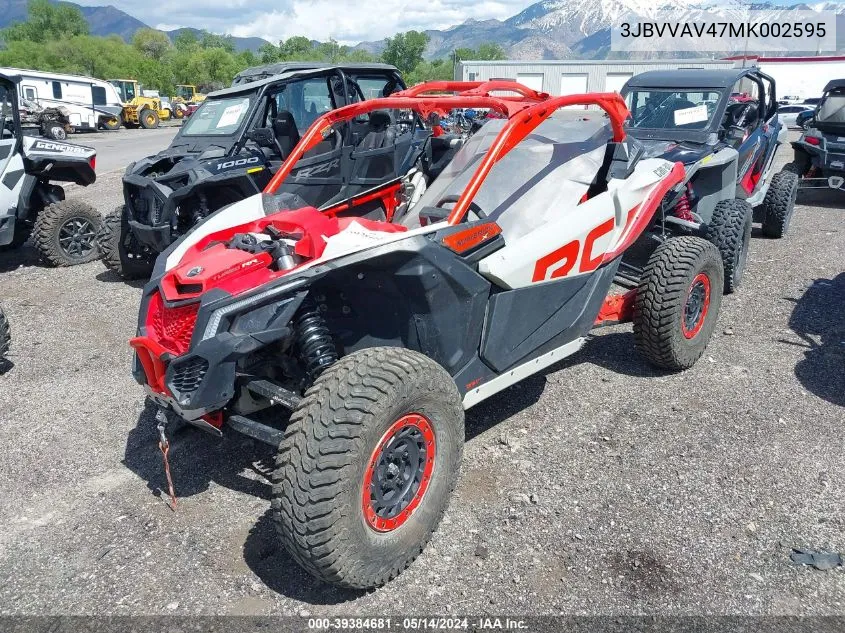 2021 Can-Am Maverick X3 X Rc Turbo Rr VIN: 3JBVVAV47MK002595 Lot: 39384681