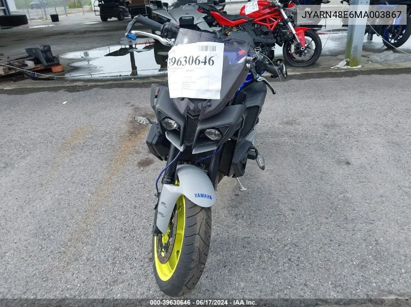 2021 Yamaha Mtn1000 VIN: JYARN48E6MA003867 Lot: 39630646