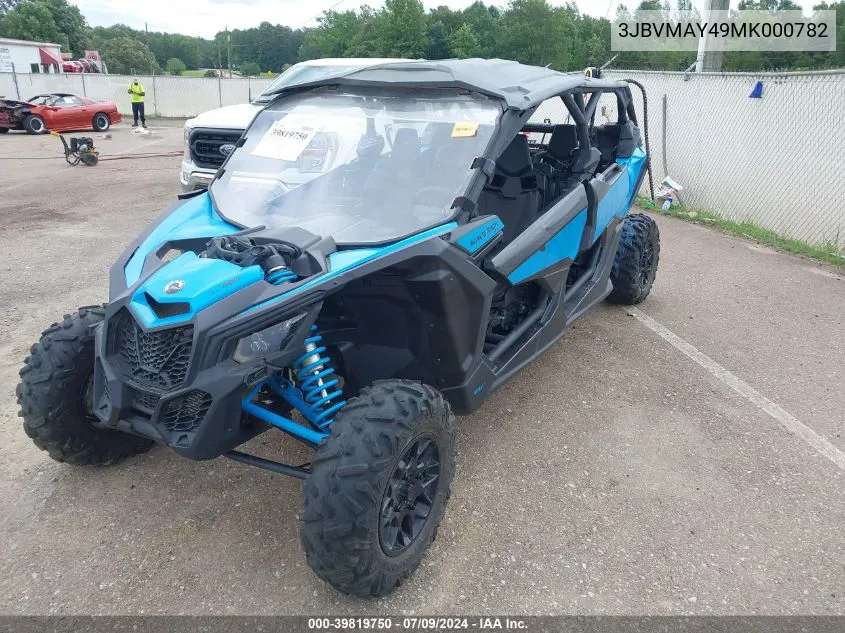 2021 Can-Am Maverick X3 Max Ds Turbo VIN: 3JBVMAY49MK000782 Lot: 39819750