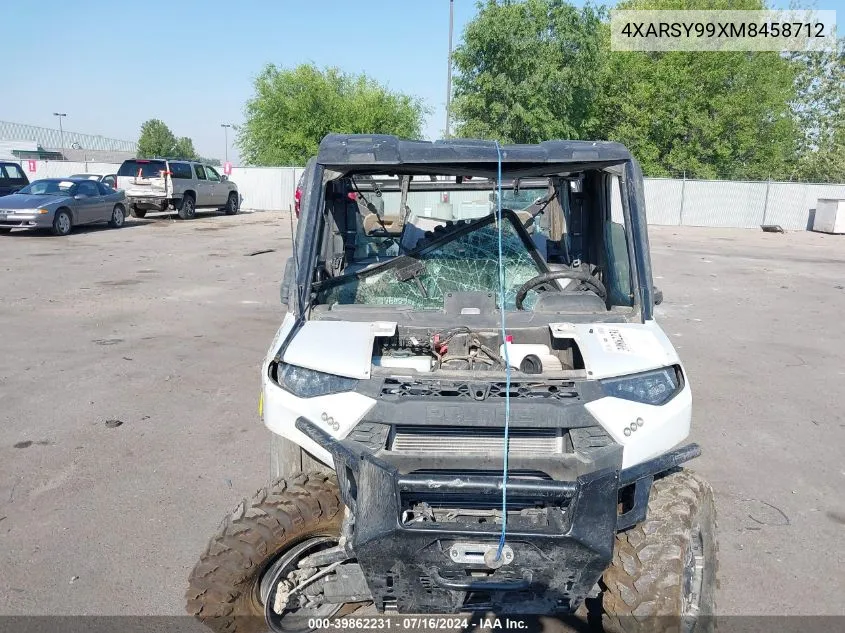 2021 Polaris Ranger Crew Xp 1000 Northstar Ultimate VIN: 4XARSY99XM8458712 Lot: 39862231