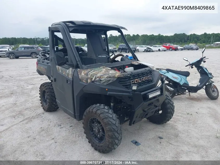 2021 Polaris Ranger 1000 Eps/1000 Premium VIN: 4XATAE990M8409865 Lot: 39870731