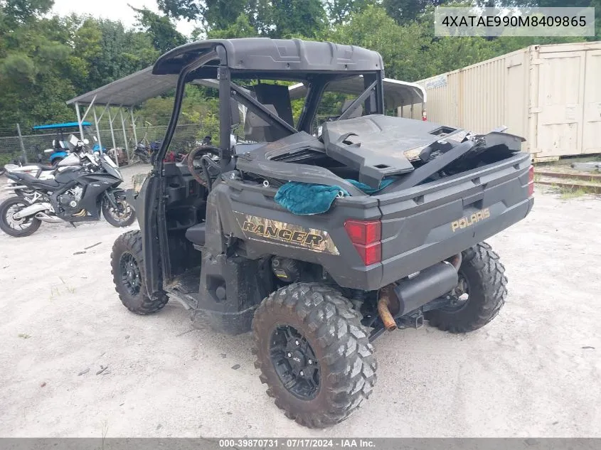 2021 Polaris Ranger 1000 Eps/1000 Premium VIN: 4XATAE990M8409865 Lot: 39870731