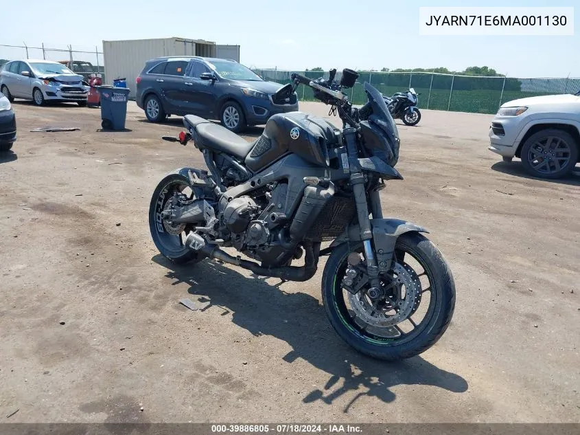 2021 Yamaha Mt09 VIN: JYARN71E6MA001130 Lot: 39886805