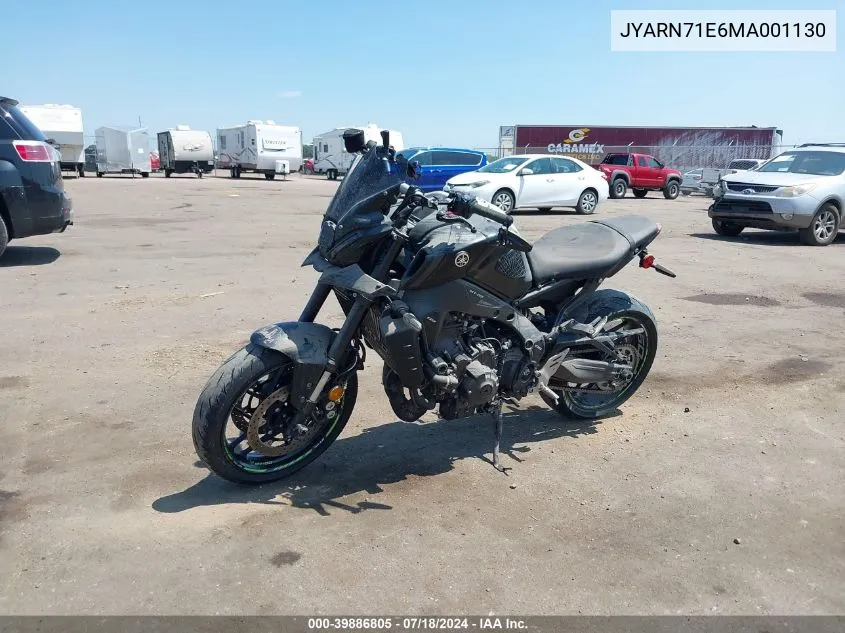 2021 Yamaha Mt09 VIN: JYARN71E6MA001130 Lot: 39886805