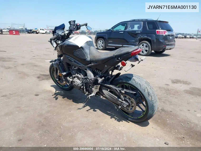 2021 Yamaha Mt09 VIN: JYARN71E6MA001130 Lot: 39886805