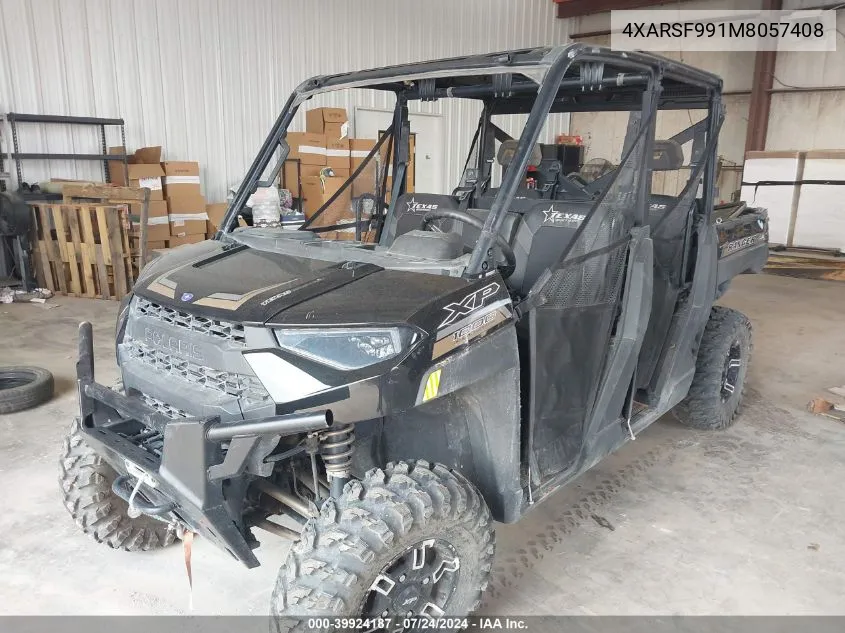 2021 Polaris Ranger Crew Xp 1000 Texas Edition VIN: 4XARSF991M8057408 Lot: 39924187