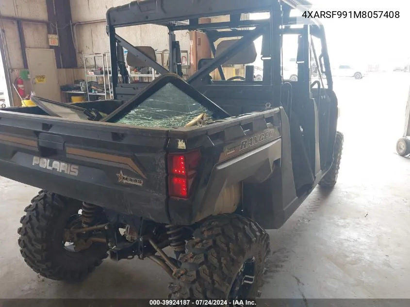 2021 Polaris Ranger Crew Xp 1000 Texas Edition VIN: 4XARSF991M8057408 Lot: 39924187