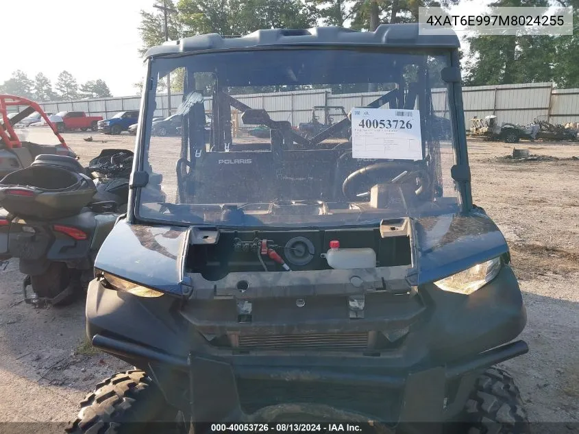 2021 Polaris Ranger Crew 1000 Premium VIN: 4XAT6E997M8024255 Lot: 40053726