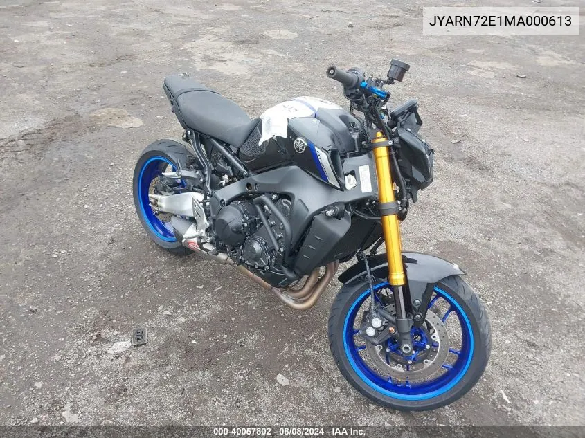 2021 Yamaha Mt09 D VIN: JYARN72E1MA000613 Lot: 40057802