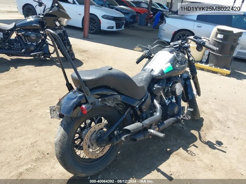 2021 Harley-Davidson Fxbbs VIN: 1HD1YYK25MB022420 Lot: 40064392