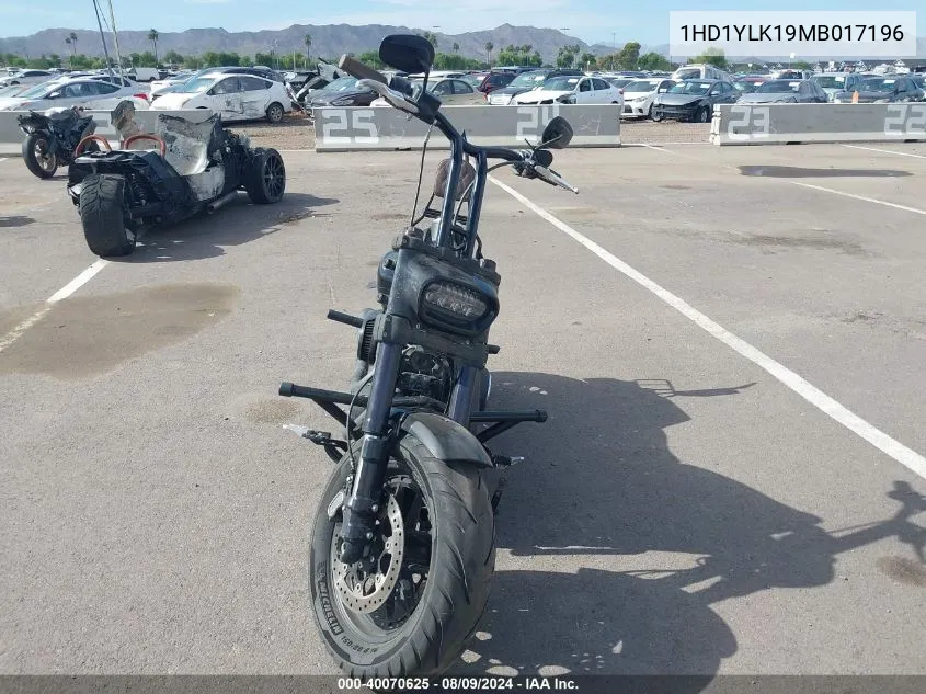 2021 Harley-Davidson Fxfbs VIN: 1HD1YLK19MB017196 Lot: 40070625