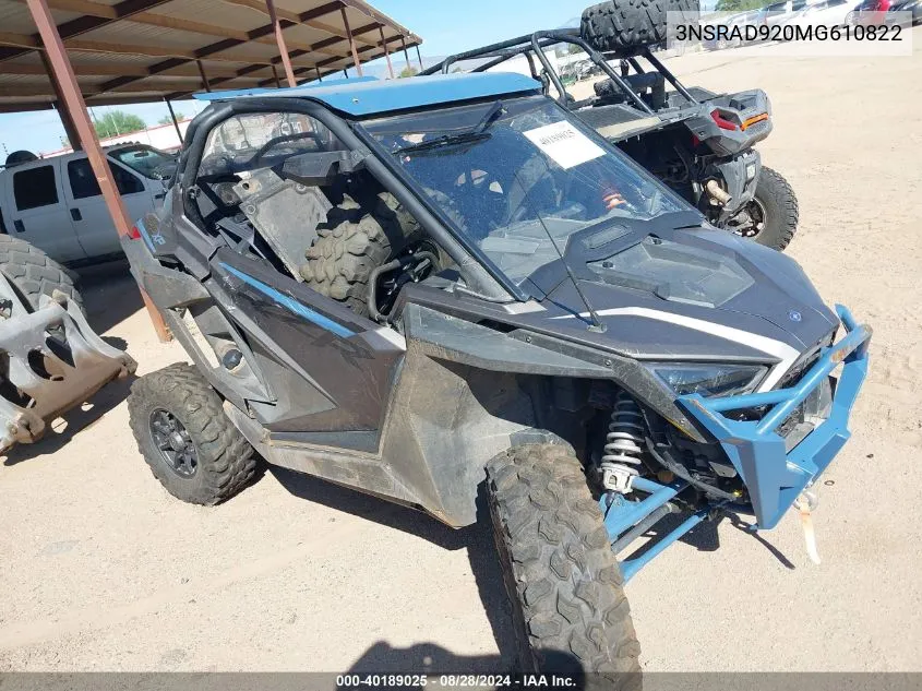 2021 Polaris Rzr Pro Xp Ultimate VIN: 3NSRAD920MG610822 Lot: 40189025