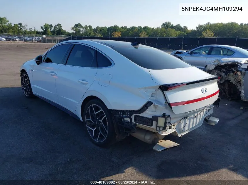 5NPEK4JC4MH109294 2021 Hyundai Sonata N Line