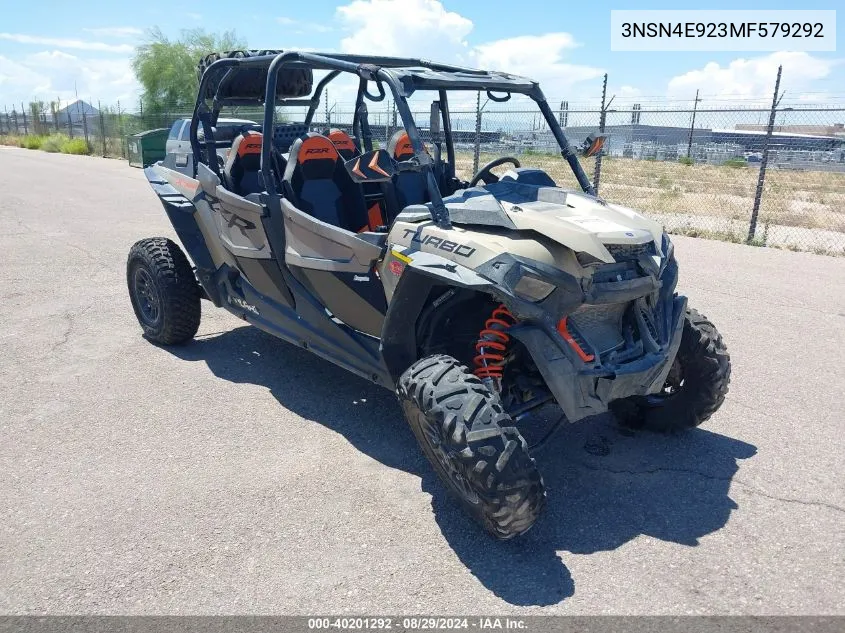 2021 Polaris Rzr Xp 4 Turbo VIN: 3NSN4E923MF579292 Lot: 40201292