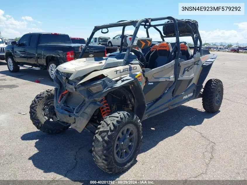 2021 Polaris Rzr Xp 4 Turbo VIN: 3NSN4E923MF579292 Lot: 40201292