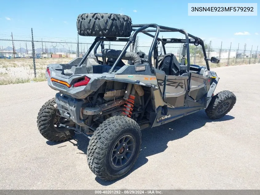 2021 Polaris Rzr Xp 4 Turbo VIN: 3NSN4E923MF579292 Lot: 40201292