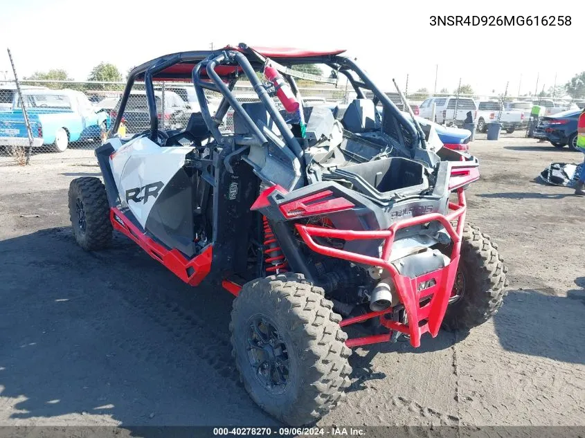 2021 Polaris Rzr Pro Xp 4 Ultimate VIN: 3NSR4D926MG616258 Lot: 40278270