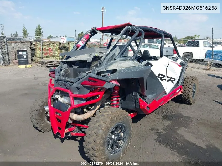 2021 Polaris Rzr Pro Xp 4 Ultimate VIN: 3NSR4D926MG616258 Lot: 40278270