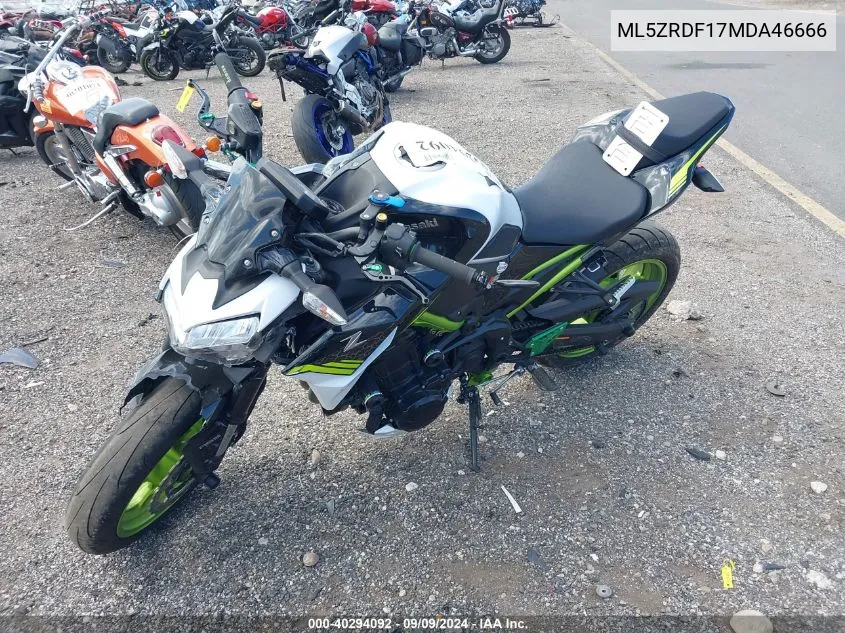 2021 Kawasaki Zr900 F VIN: ML5ZRDF17MDA46666 Lot: 40294092