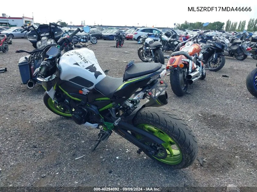 2021 Kawasaki Zr900 F VIN: ML5ZRDF17MDA46666 Lot: 40294092