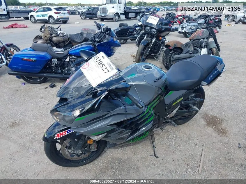 2021 Kawasaki Zx1400 J VIN: JKBZXNJ14MA013136 Lot: 40320527