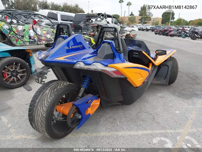 2021 Polaris Slingshot R/Le VIN: 57XAARHB1M8142867 Lot: 40348676