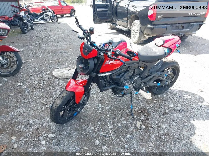 ZDMMAMDTXMB000998 2021 Ducati Monster