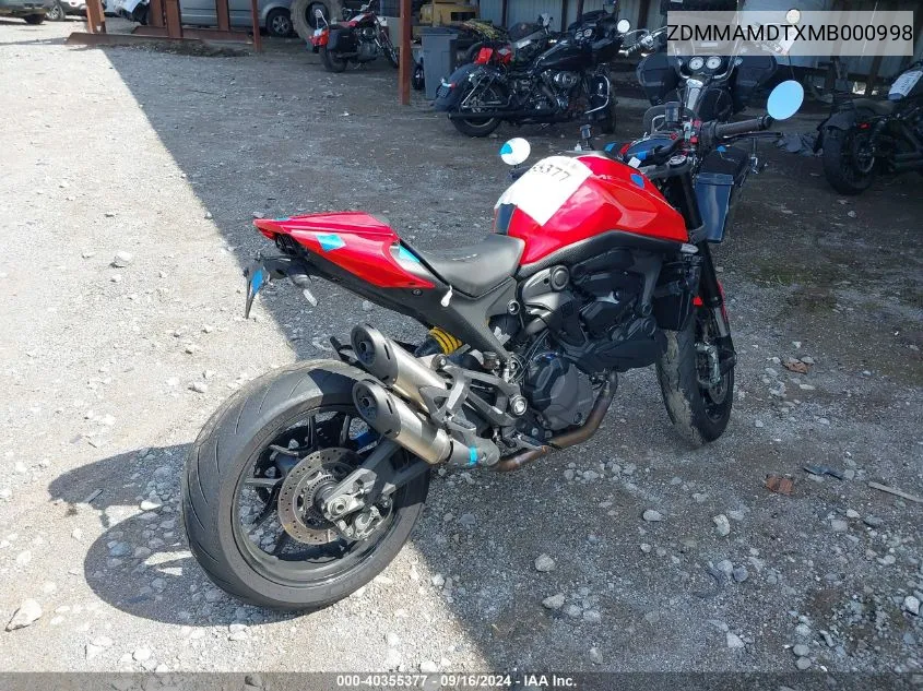 ZDMMAMDTXMB000998 2021 Ducati Monster