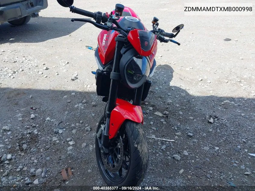 ZDMMAMDTXMB000998 2021 Ducati Monster